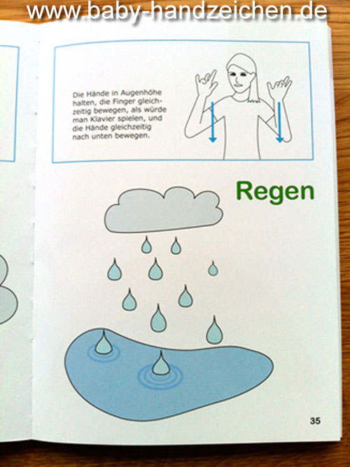 Babyzeichen für Regen