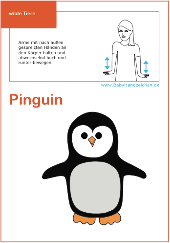Babyzeichen für Pinguin